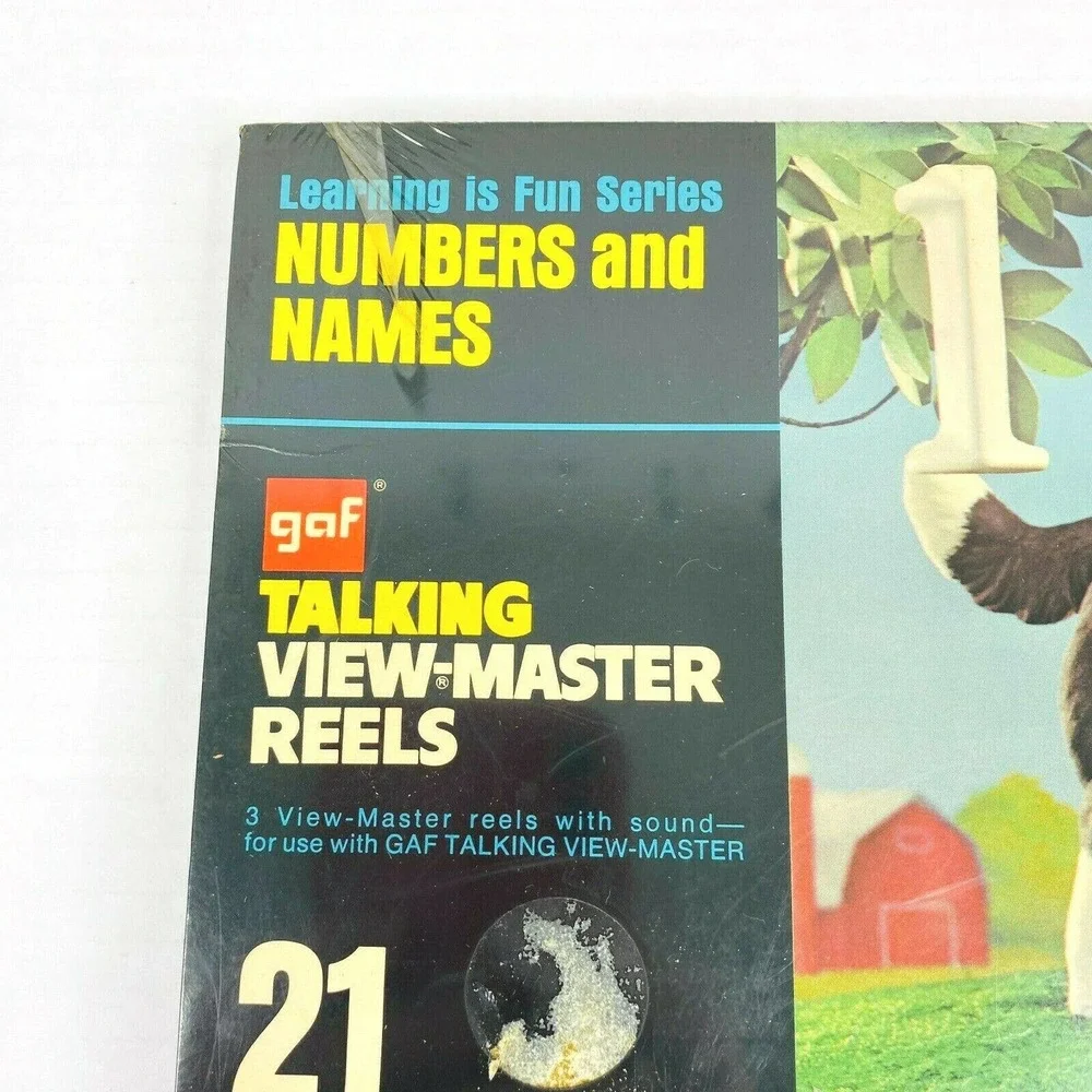 Talking View Master Numbers and Names Learning Fun Series 3 Reel Set Sealed Kids